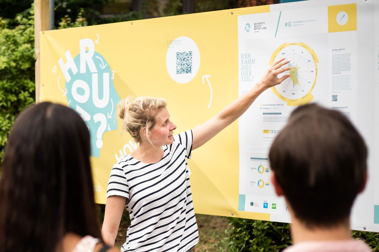 Ausstellung zum University Health Report der RPTU Kaiserslautern